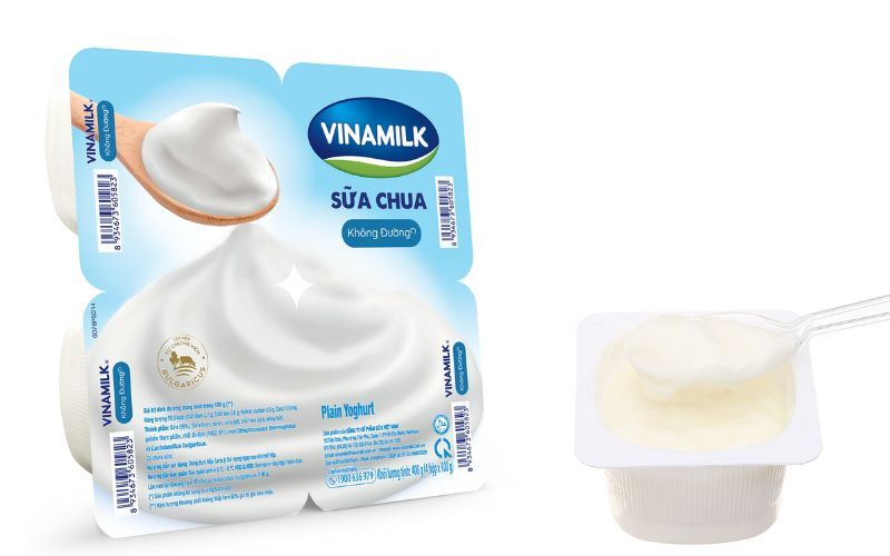 Sữa chua ăn Vinamilk Không đường 100g - Thùng 48 Hộp