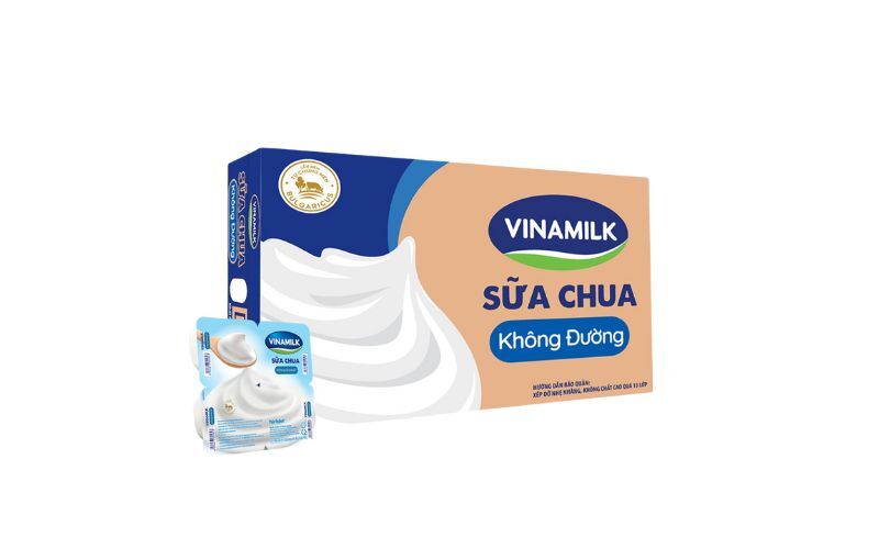 Sữa chua ăn Vinamilk Không đường 100g - Thùng 48 Hộp