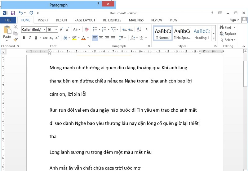 Cách điều chỉnh khoảng cách giữa các dòng trong word 2010 đơn giản