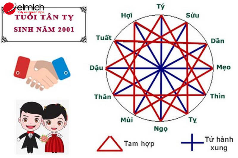 Hình 2: 2001 hợp tuổi gì trong hôn nhân?