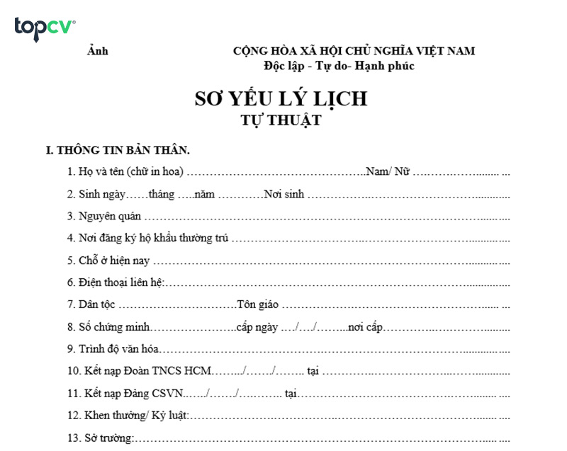 Ngoài sơ yếu lý lịch bạn cần chuẩn bị nhiều giấy tờ như đơn xin việc, bản sao công chứng các văn bằng