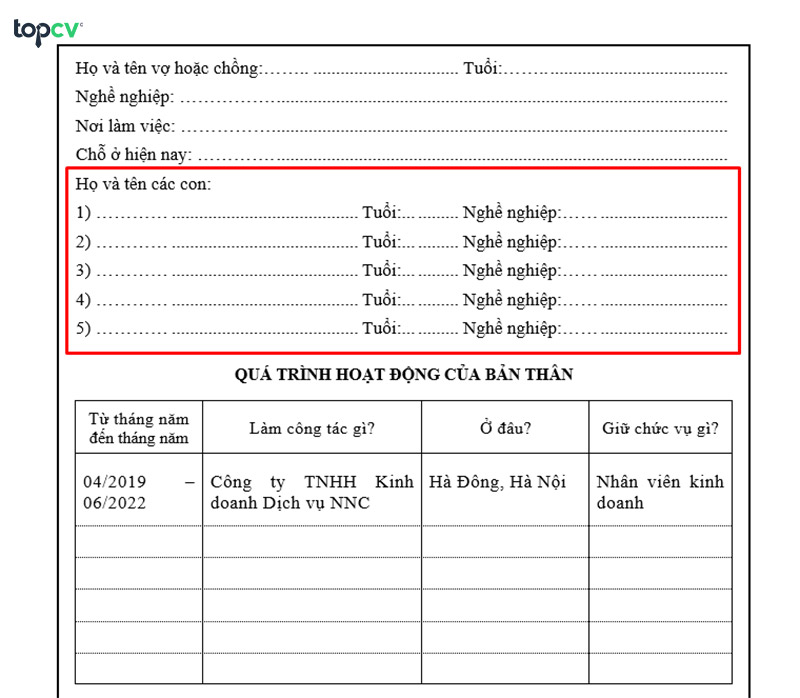 Bản sơ yếu lý lịch cần được cơ quan nhà nước có thẩm quyền xác nhận trong vòng 03 hoặc 06 tháng