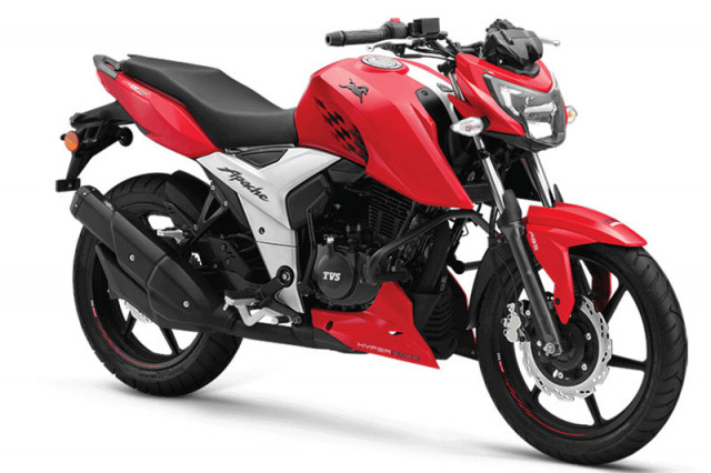 TVS Apache RTR 160 đạt tốc độ 118 km/h với bình chứa lên đến 16 lít