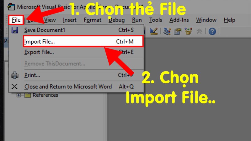 Ở hộp thoại hiên lên thực hiện thay đổi tên cho file dễ nhớ hơn > Nhấn Save để lưu file VBA