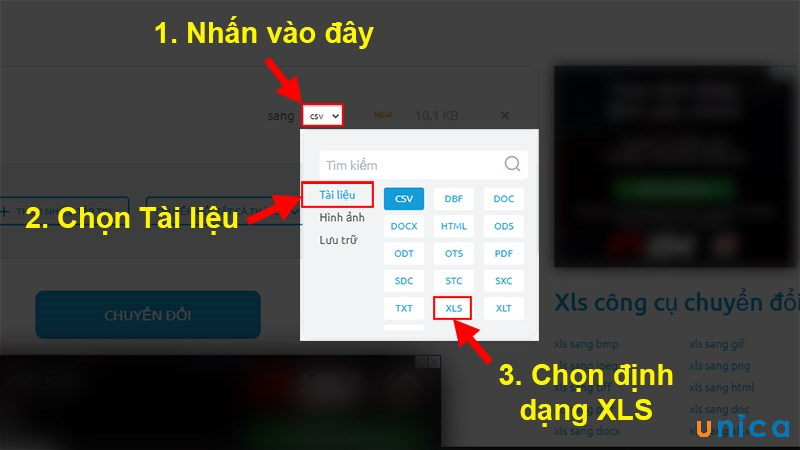 Thay đổi định dạng