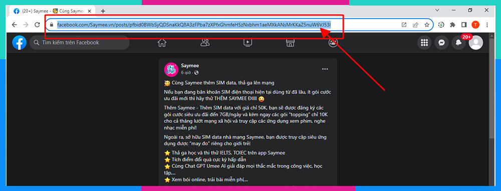Cách lấy link bài viết Facebook trên máy tính B2
