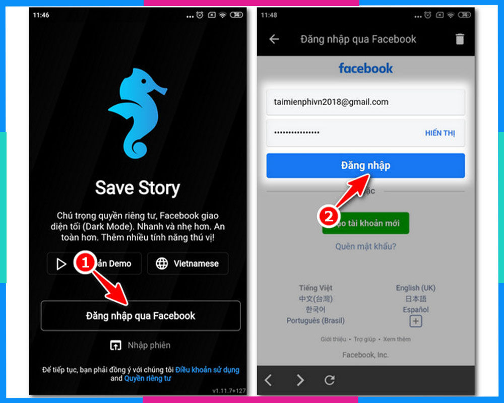 Cách lưu Story của người khác trên Facebook Android B2