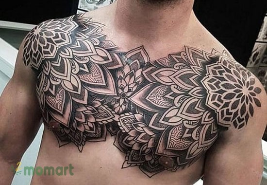 Tattoo hoa văn châu Âu được thể hiện với đường nét độc đáo