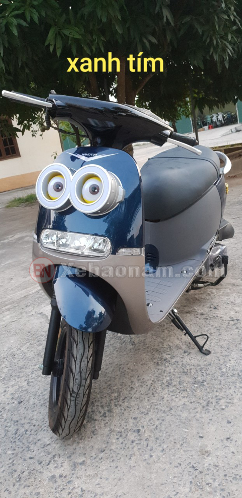 xe ga 50cc gogo namotor màu xanh tím