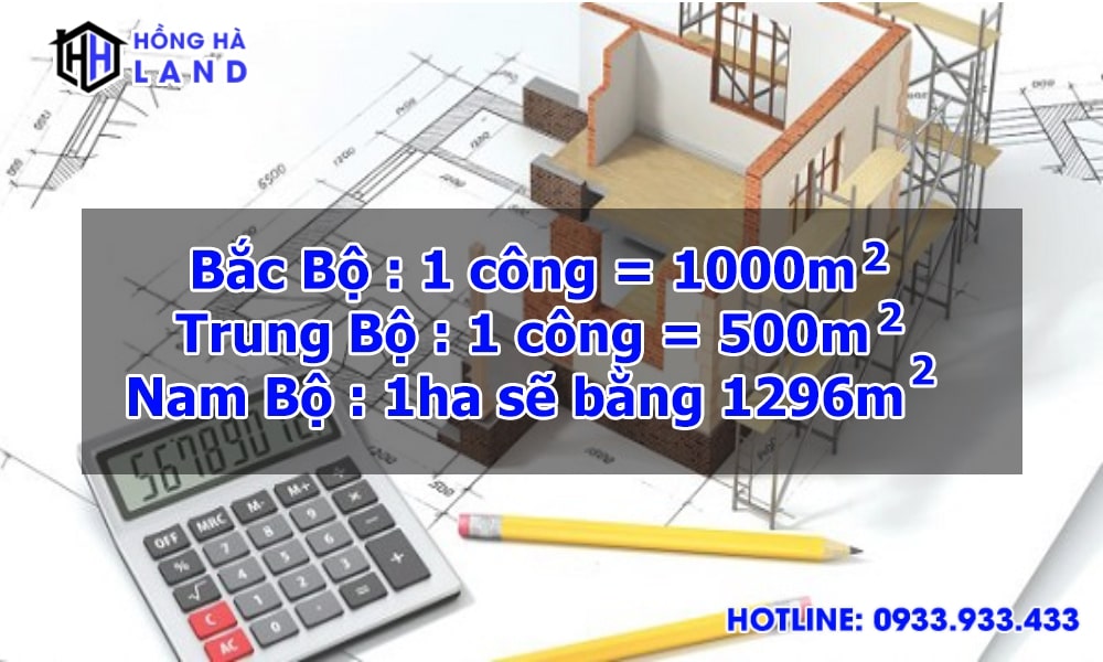 1 công bằng bao nhiêu m2