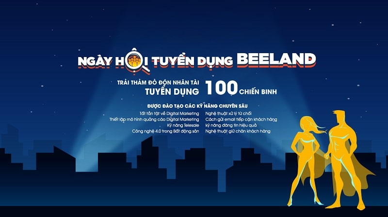 Banner tuyển dụng ấn tượng beeland