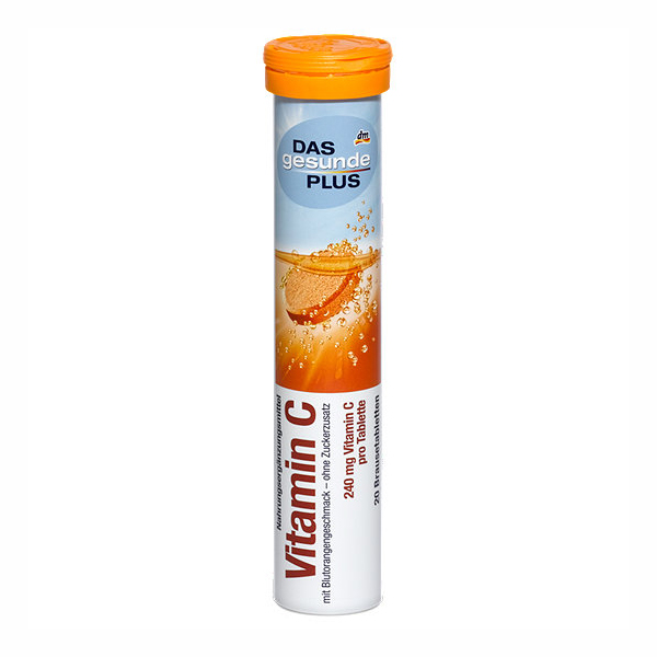 Viên sủi bổ sung vitamin Das Gesunde Plus - Vitamin C