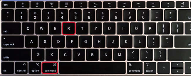 Nhấn giữ Command + R để tiến hành đổi mật khẩu
