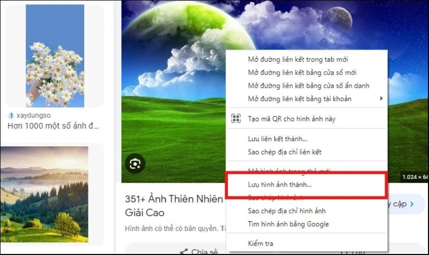 Cách lưu hình ảnh trên Google về máy tính