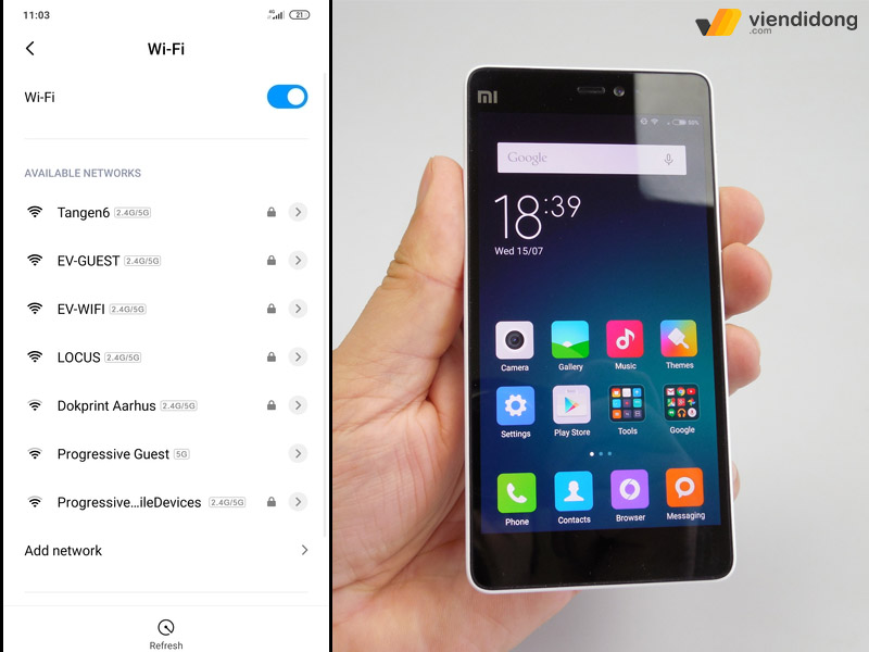 reset điện thoại Xiaomi wifi