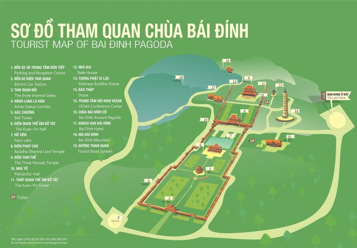 Sơ đồ tham quan chùa Bái Đính chi tiết nhất