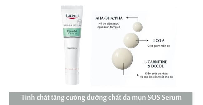 Tinh chất tăng cường đề kháng cho da mụn Eucerin ProAcne SOS Serum