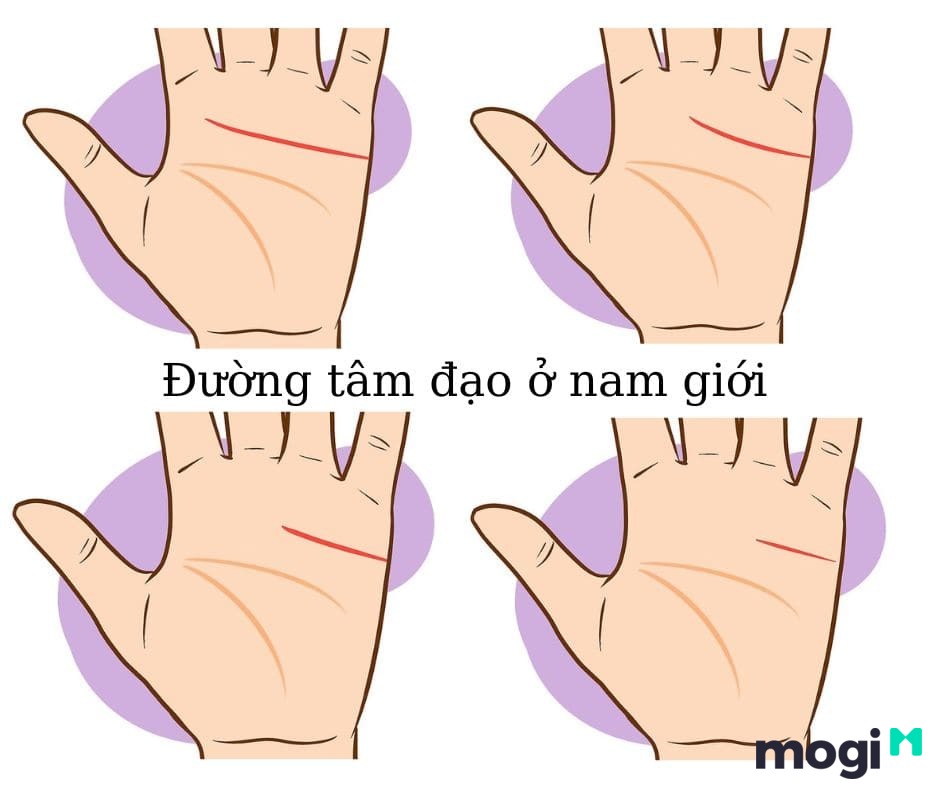 Cách xem chỉ tay đường tâm đạo ở nam giới