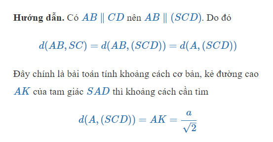 Hướng dẫn xác định khoảng cách giữa hai đường chéo nhau.