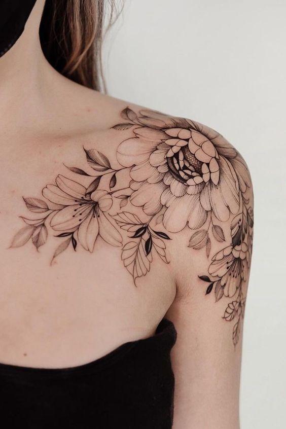 tattoo mini hoa mẫu đơn