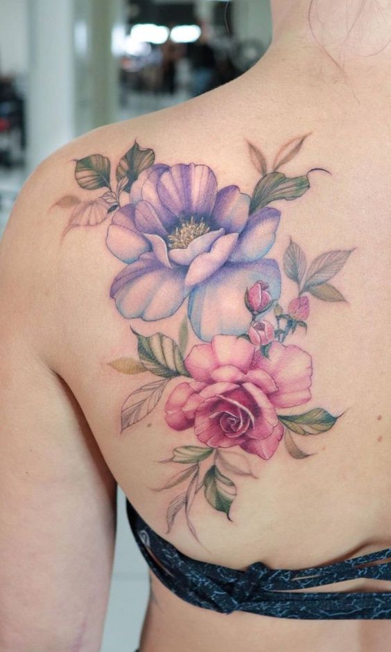 tattoo mini hoa mẫu đơn ngọt ngào