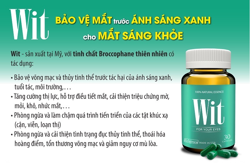 Wit bảo vệ mắt giúp sáng mắt