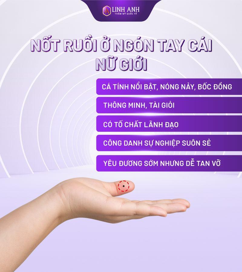 Nốt ruồi ở ngón trỏ