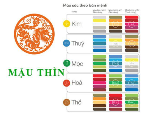 Xem phong thủy tuổi Mậu Thìn 1988 hợp màu sắc nào?