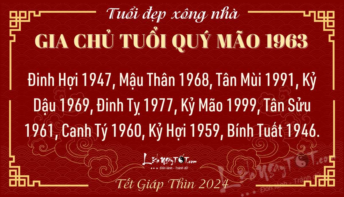 Xem tuoi xong nha nam 2024 cho Quy Mao 1963