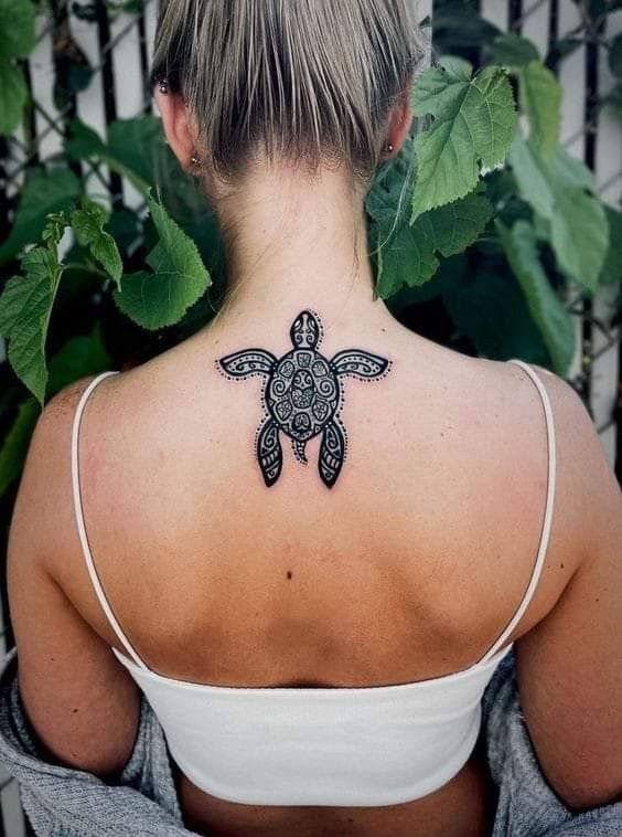 độc đáo kiểu tattoo con rùa trên lưng