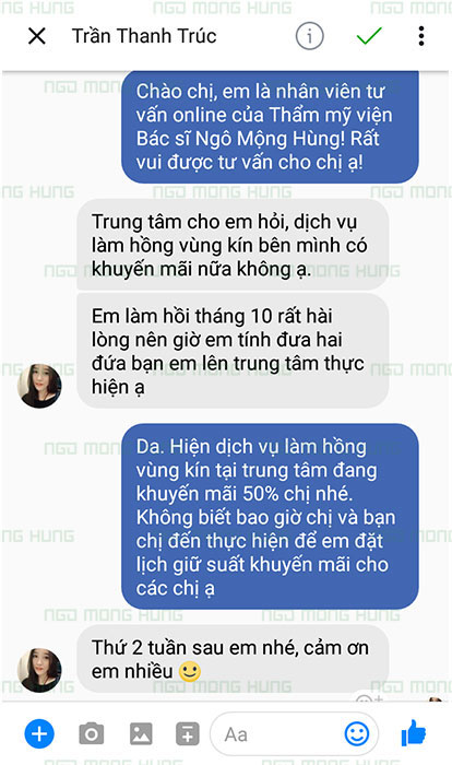 Phun hồng vùng kín