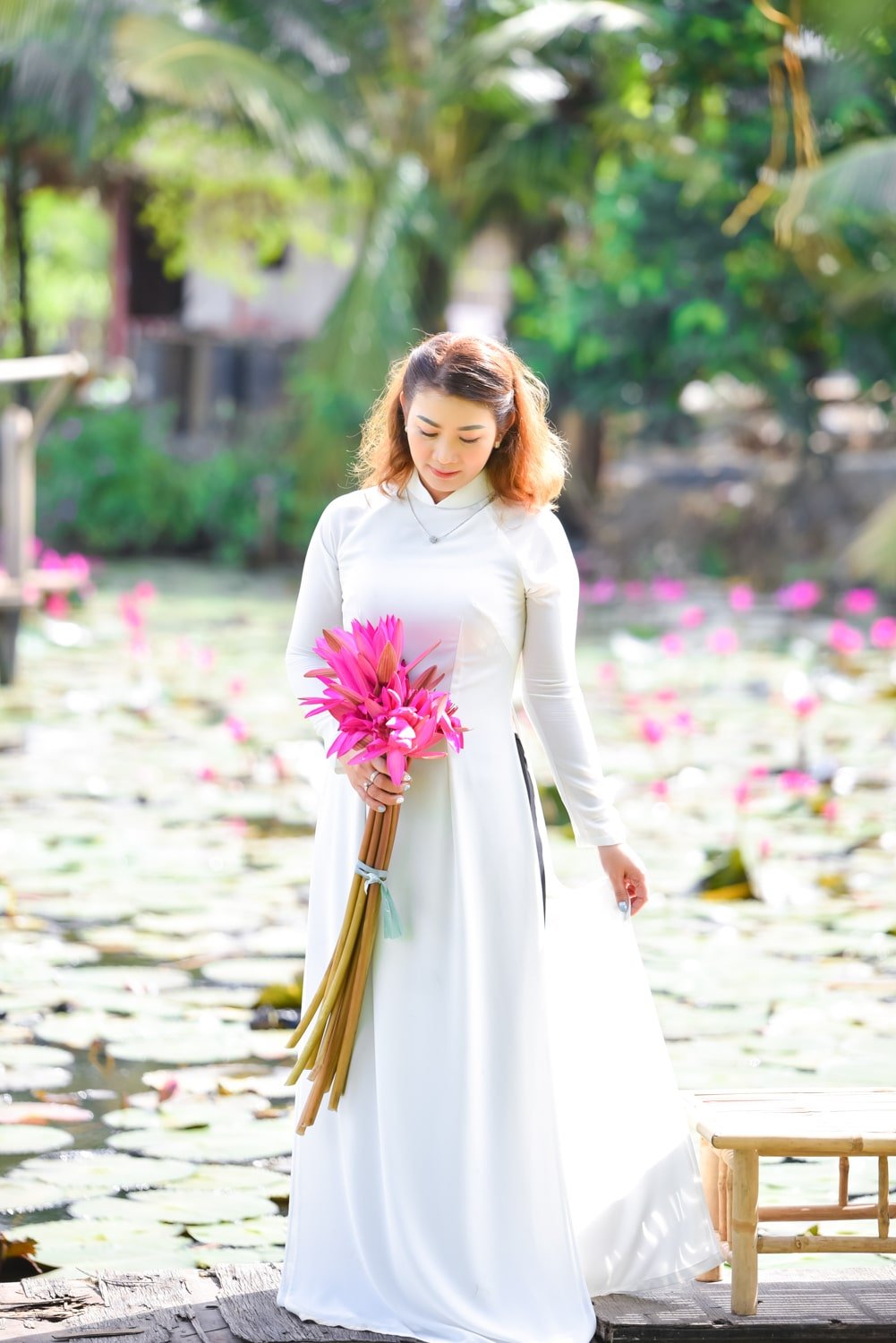 Ao dai thon que 17 min - Bộ ảnh hoa súng ở Tam Đa tuyệt đẹp - HThao Studio