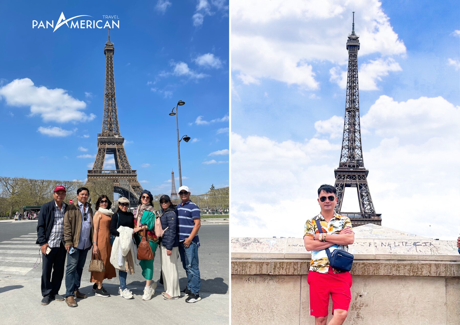 Hình ảnh của khách hàng Pan American Travel check-in tại tháp Eiffel 