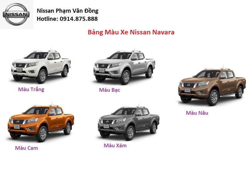 Bảng Màu Sắc Xe Nissan Navara EL 2022