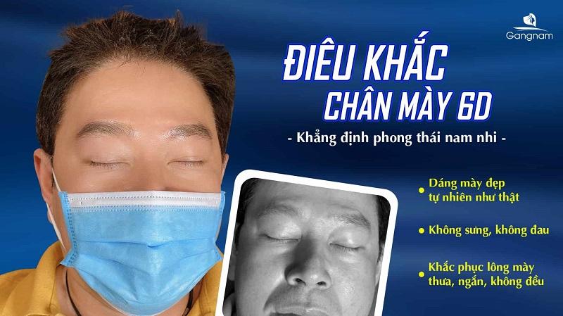 Điêu khắc chân mày 6D cho nam