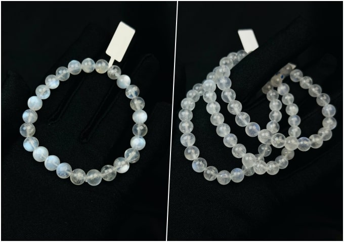 Vòng tay đá mặt trăng moonstone