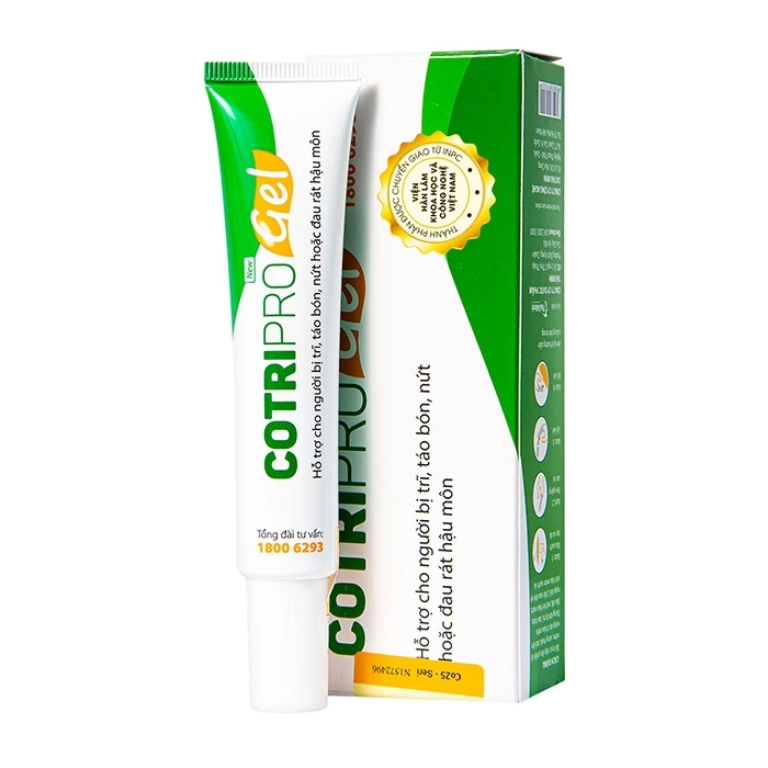 Gel Cotripro giúp làm dịu da khi bị đau rát do bệnh trĩ.