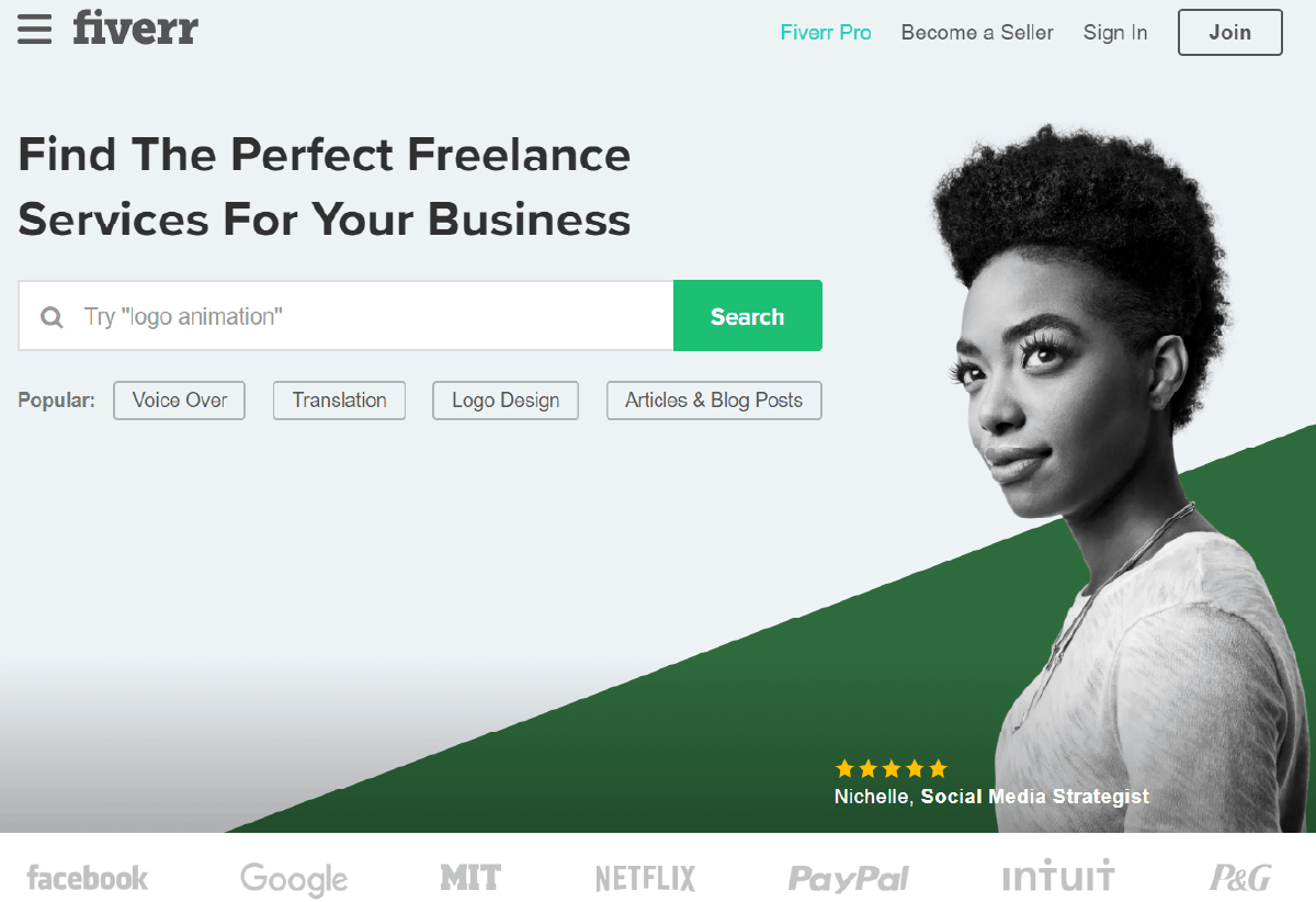 trang web freelancer - fiverr