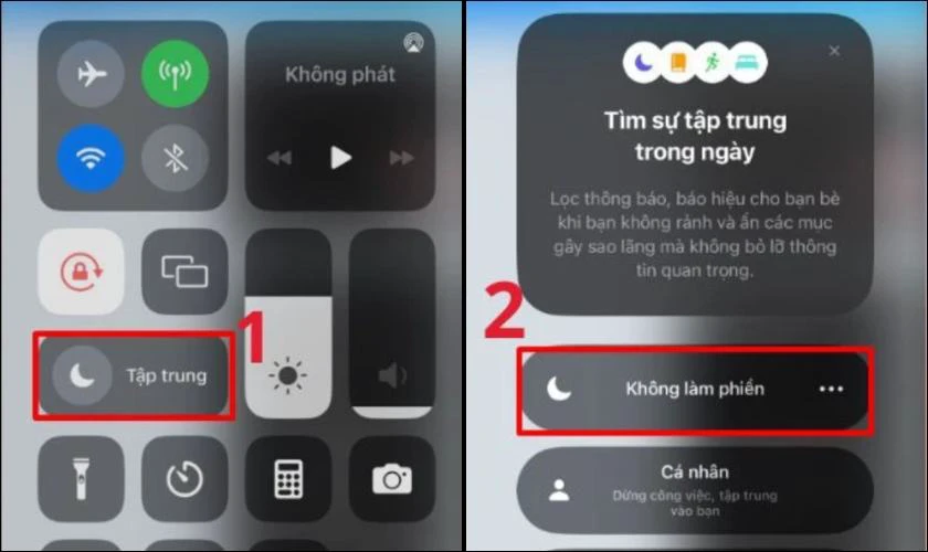 Chọn Không làm phiền để chặn cuộc gọi ngoài danh bạ iPhone