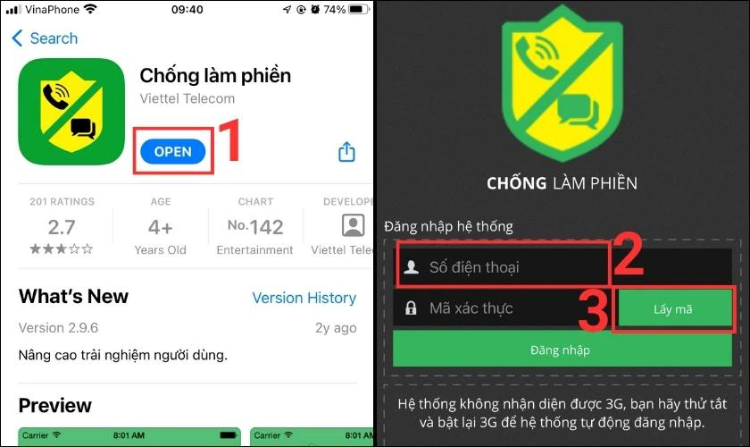 Cách chặn cuộc gọi trên iPhone với ứng dụng chống làm phiền của Viettel