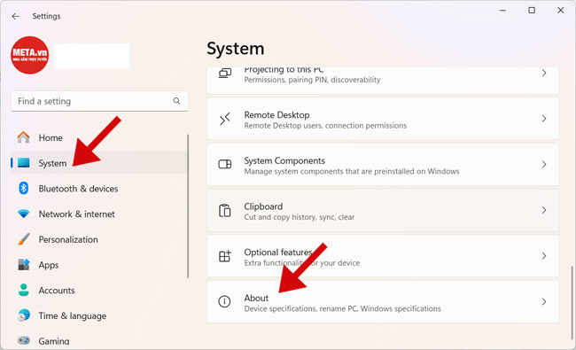 Windows specifications cho biết thông tin chi tiết về hệ điều hành Windows đang cài