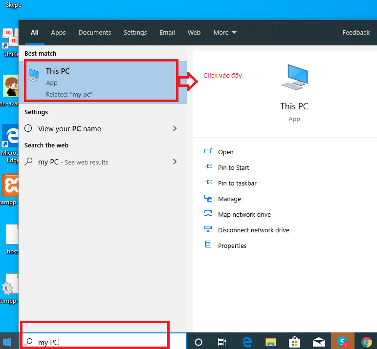 Click vào mục “This PC”