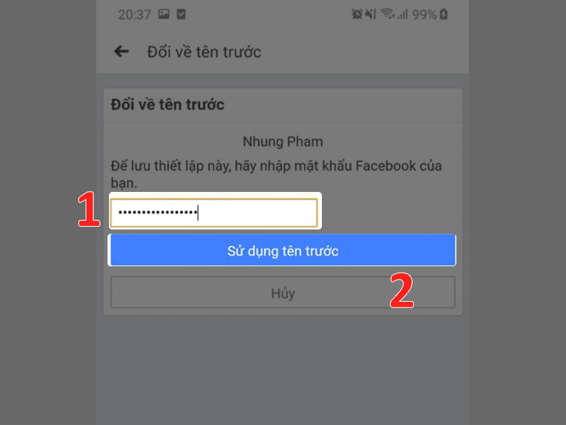 Hướng dẫn cách đổi lại tên cũ sau khi thực hiện đổi tên trên Facebook (3)