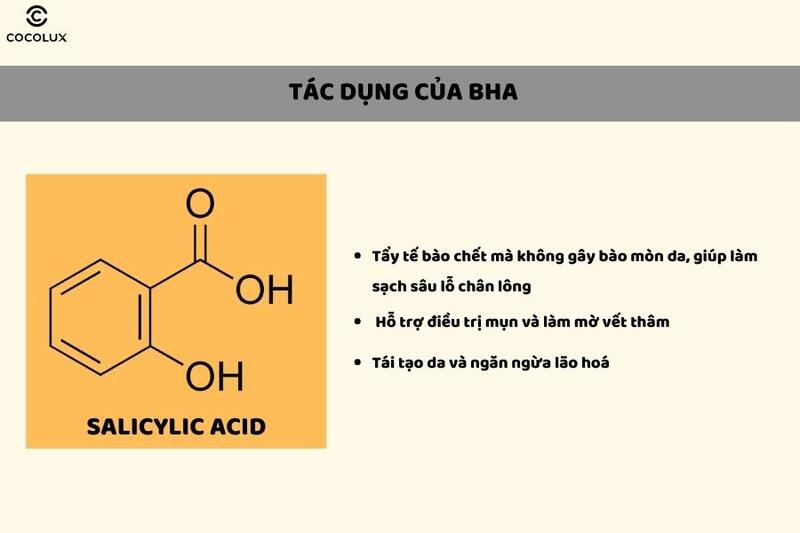 BHA mang lại nhiều tác dụng tuyệt vời cho làn da