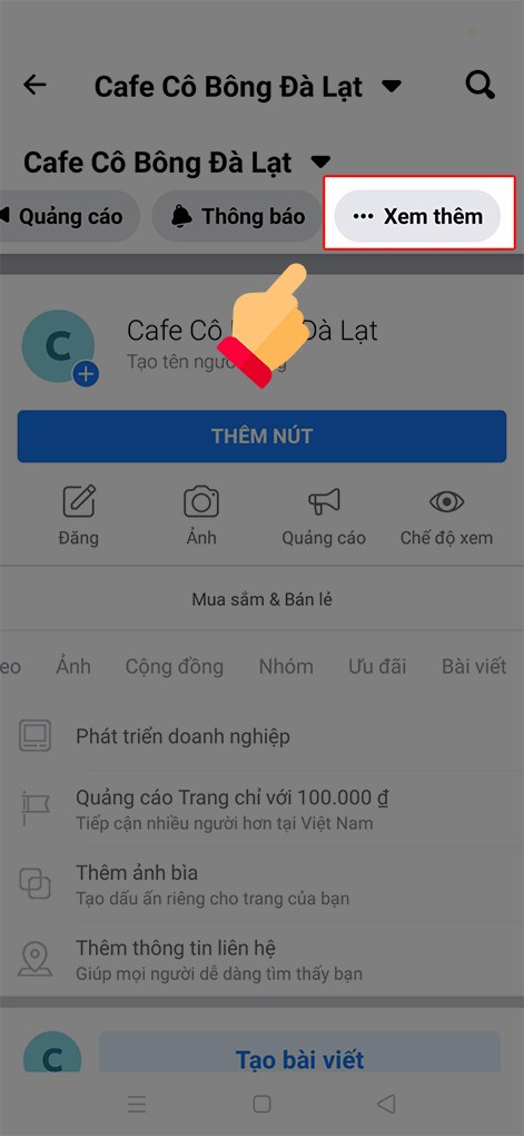 Vào Facebook của bạn > Chọn mục Trang phía bên trái màn hình.