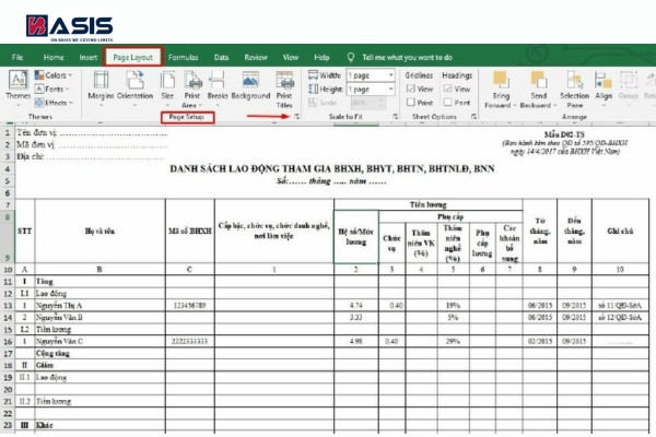 cách in 1 mặt excel 4