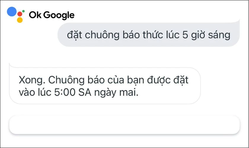 Đặt báo thức, hẹn giờ, thông báo bằng trợ lý Google