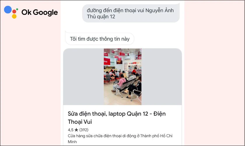 OK Google có thể chỉ dẫn đường đi