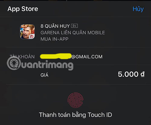 nạp lien quân mobile iphone