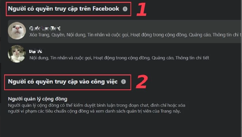 thêm người quản trị viên cho page trên máy tính